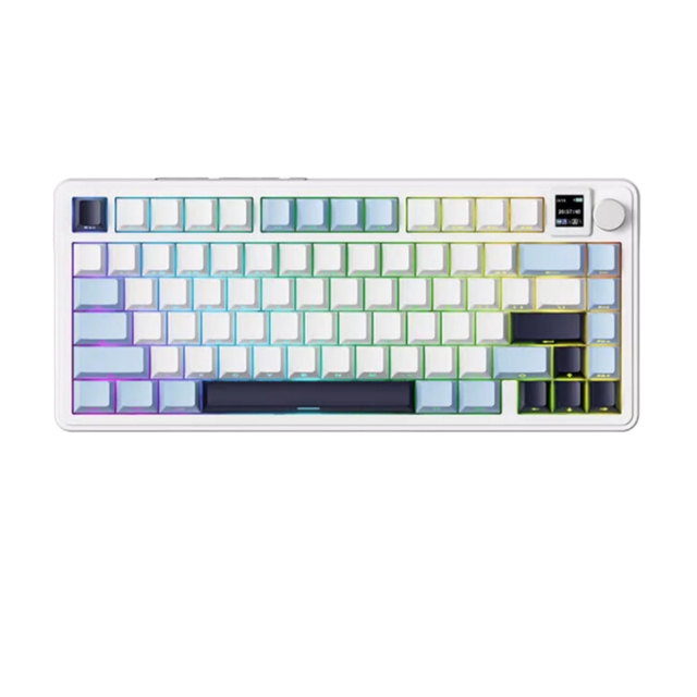 New Factory Direct Tri-mode Backlit LED 75% Mechanical Keyboard with USB Type-C PBT Keycaps Kailh Red Switch for PC Gaming