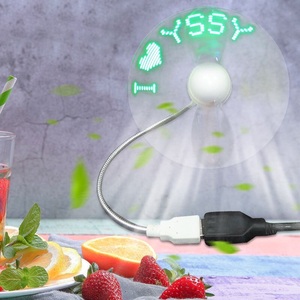 Ventilador LED con Mensaje Personalizado USB para Decoración de Bodas y Fiestas - Product Image 1