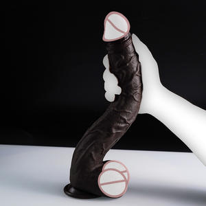 เซ็กส์ทอยสำหรับผู้หญิง ขนาดใหญ่พิเศษ หนา สมจริง สีน้ำตาล/สีเนื้อ 36 ซม. กันน้ำ 100% ทำจากซิลิโคนนุ่ม บรรจุก<span class=keywords><strong>ล</strong></span>่อง ขายส่ง - Product Image 3
