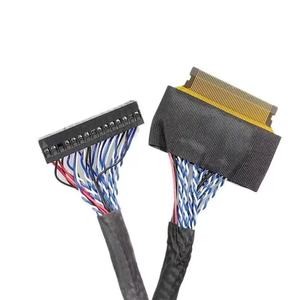 Câble de conversion LVDS personnalisé pour ordinateurs portables et téléviseurs, faisceau de câbles 30/40 broches 2 canaux 8 bits en PVC flexible avec fil de cuivre pour écran LCD - Product Image 3