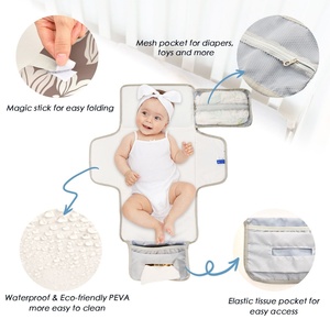 Nuevo Tapete Cambiador de Pañales Impermeable con Diseño de Flores Hawaianas, Portátil y Plegable para Viajes - Product Image 3