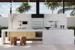 Encimeras de Piedra Artificial Pulida Moderna Goldtop ODM 6047 Crystal Onyx, Ecológicas y Duraderas, para Hoteles - Product Image 4