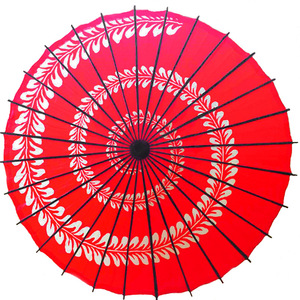 Sombrilla de Papel Encerado Roja, Estilo Neoclásico, Práctica Protección Contra Lluvia y Sol, Accesorio de Danza Hecho a Mano, Parasol Decorativo de 83 cm - Product Image 4