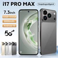 Smartphone 17 Pro Max, vente en gros d'usine, écran 7,3 pouces, caméra arrière 108MP, résolution HD, connectivité LTE