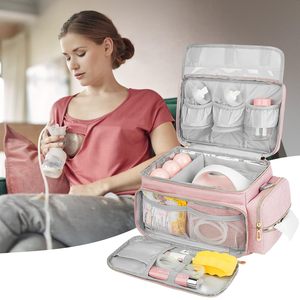Sac isotherme pour tire-lait avec compartiment isolé et tapis résistant à l'eau pour les accessoires de pompage - Product Image 2