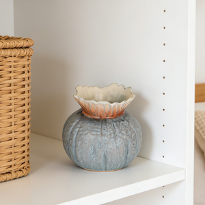 Jarrón de Flores de Cerámica Colorido de 7.5 Pulgadas de Alto, Decoración para el Hogar, Estantería, Oficina, Escritorio, Comedor, <span class=keywords><strong>Chimenea</strong></span> - Product Image 2