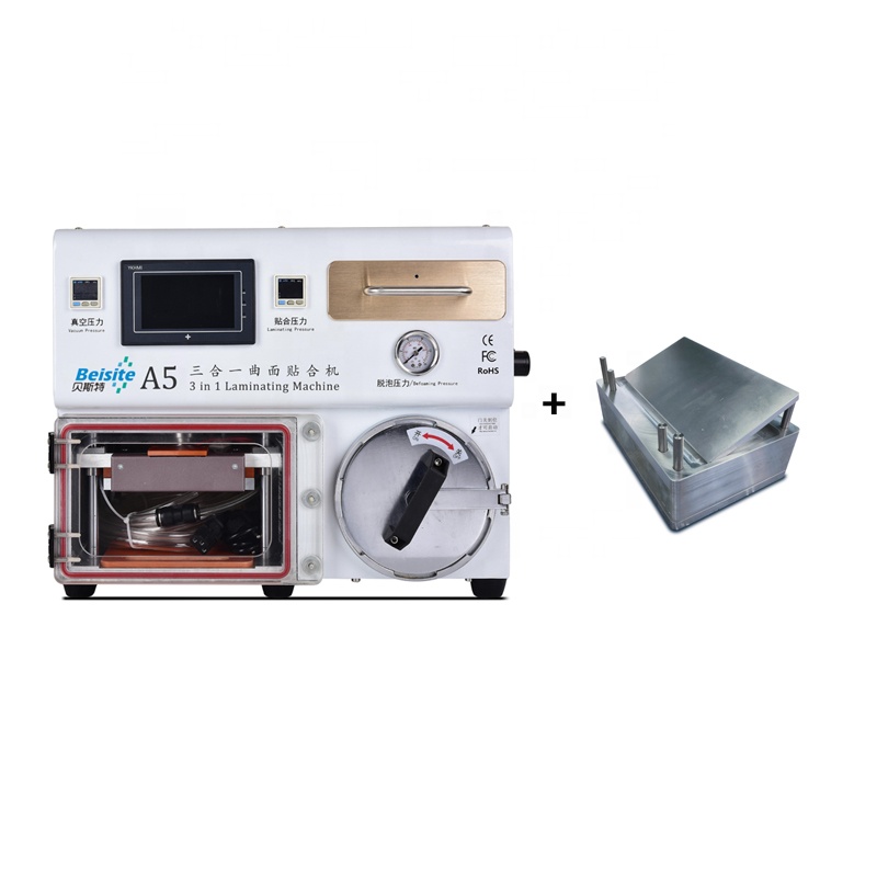 Вакуумный Ламинатор 3 в 1 A5 lcd для ремонта плоских и изогнутых изделий с защитой от пузырьков и УФ-лампой