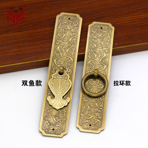 Chinese Style <b>Brass</b> 3.5cm Bat-shaped Rectangle Cabinet <b>Door</b> Handles Single Hole Durable Furniture Handle - Product Image 2