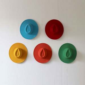 Chapeau Fedora Décontracté d'Extérieur 2025 Tendance Coloré Style Jazz à Bord Large de 9,5 cm avec Motif Cœur Pêche - Product Image 4