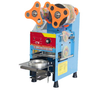 Machine à sceller les gobelets électriques semi-automatique avec fonction de comptage, pour gobelets en plastique de 95 mm et 75 mm, idéale pour les salons de thé.