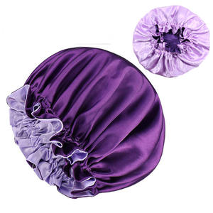 SOLPOP <span class=keywords><strong>Bonnet</strong></span> de nuit réversible en satin double couche pour femme, turban ajustable avec élastique - Product Image 6