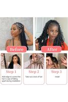 Extensions de cheveux naturels noirs brésiliens Remy de qualité supérieure, cheveux vierges alignés sur la cuticule, cheveux bouclés profonds pour tresses bohèmes