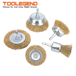 Three Piece <strong>Brass</strong>-coated Hardened Steel Wire Cleaning <strong>Brush</strong> (one <strong>Brush</strong>, One Bowl <strong>Brush</strong>, One bar Flat <strong>Brush</strong>) - Product Image 5