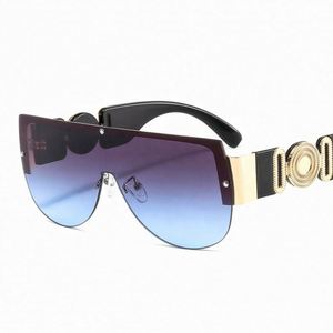 Gafas de Sol Retro Personalizadas con Logotipo Degradado, Lentes de Una Pieza, Protección UV400, Gafas de Sol Extra Grandes para Hombre y Mujer - Product Image 5