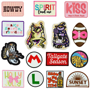High Quality Handmade <b>Large</b> Embroidered Floral Nonwoven Felt Iron-On Sequin <b>Bow</b> Patches for Women Girl Hoodie & Hat Decoration - Product Image 1