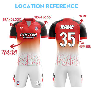 Set di magliette da calcio <span class=keywords><strong>blu</strong></span> e gialle con Logo stampato su misura maglia da calcio divisa da calcio ad asciugatura rapida uniforme WOX1021 - Product Image 3