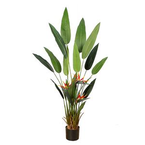 شجرة النخيل الاصطناعية الطيور محاكاة الجنة النباتات بوعاء شبه الأشجار للداخلية في الهواء الطلق - Product Image 2