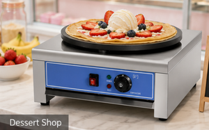 Nouvelle machine à gaufres électrique commerciale, plaque à crêpes en acier inoxydable de 16,9 pouces, portable, haute productivité pour restaurant, café - Product Image 3