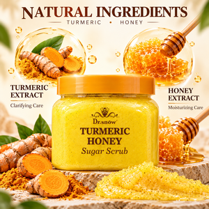 Private Label Körperreinigungs- und Badeprodukt Natürliches Bio-Kurkuma Peeling Hautaufhellendes Honig-Körperpeeling für Frauen - Product Image 2