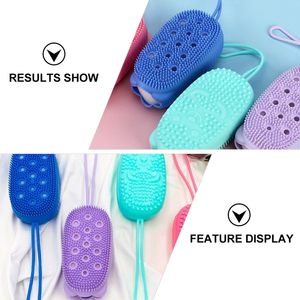 New Ideas Bear Body Brushes Bath <b>Sponge</b> Dry Exfoliating Silicone Scrubber for <b>Shower</b> - Product Image 3