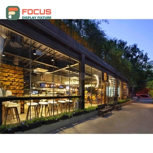 ชั้นวางสินค้ากาแฟแบบกำหนดเอง ฐานไม้ สำหรับจัดแสดงกาแฟแบบบรรจุถุง เหมาะสำหรับร้านเบเกอรี่และคาเฟ่ - Product Image 5