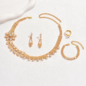 Old Fashioned Zircon Old 17k Indian Ladies Antique Dubai Brazilian Gold Plated <strong>Jewellery</strong> <strong>Sets</strong> <strong>for</strong> <strong>Women</strong> High Quality - Product Image 2