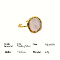 Bagues de mode personnalisées pour femmes, bijoux en argent sterling 925, ajusteur de bague avec coquille d'ormeau