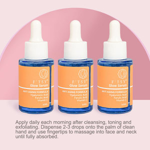 OEM cuidado de la piel 20% vitamina <span class=keywords><strong>C</strong></span> ácido hialurónico ácido ferúlico resplandor piel antienvejecimiento antiarrugas suero facial - Product Image 5