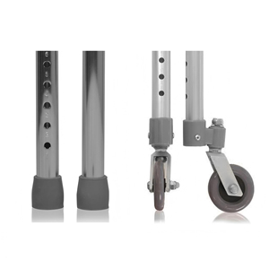 चिकित्सा एल्यूमीनियम सहायक वॉकर/ऊंचाई समायोज्य तह चलना सहायता वॉकर रोलेटर - Product Image 6