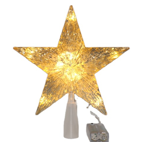 Новое поступление 2021, оптовая продажа, светодиодная Рождественская звезда, украшение, пластиковая звезда, Топпер, светильник, Рождественское украшение, поставщик