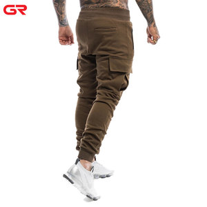 New Style <strong>Cuffed</strong> Sweatpants Fitted Side Zip Pocket Mens Custom Cargo <strong>Joggers</strong> - Product Image 3
