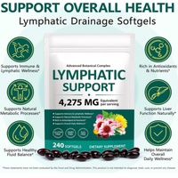 Capsules molles de soutien lymphatique à marque privée, suppléments de drainage lymphatique avec pissenlit et bardane, capsules de soutien immunitaire