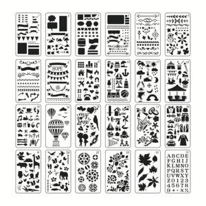 Pochoirs de peinture de <span class=keywords><strong>dessin</strong></span> d'usine ensemble de peinture murale pour enfants et adultes pochoirs de sérigraphie en PP pour la peinture sur tissu/ - Product Image 4