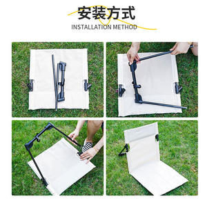 Chaise pliante d'extérieur portable en alliage d'aluminium, chaise longue de plage, chaise de camping avec dossier, chaise de jardin - Product Image 2