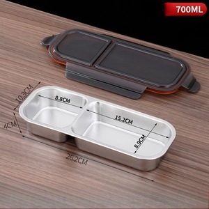 Contenitore per pasti in acciaio inossidabile 304 con un aspetto piatto alto e piatto per trasferire gli odori - Product Image 4