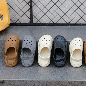 รองเท้าแตะชายหาดพิมพ์โลโก้ได้ รองเท้าลำลองสำหรับผู้ชาย พื้นหนา EVA ใส่ได้ทั้งในบ้านและนอกบ้าน รองเท้าแตะโฟมแบบสวม - Product Image 5