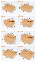 Boîte à lunch en papier recyclé de qualité alimentaire pour fast food à emporter