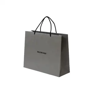 Custom Paperbags Packaging Gift Bag Print Sac En Papier Bolsas Paper Kraft Paper Guangdong Handle Shopping Gift Retail Bags