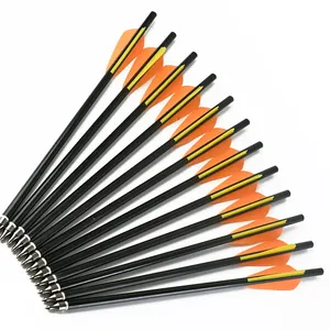 12Pcs/set Bow Hunting Arrow, 13/16/18/20 Inch Arrow Bolts with 3 Inch Flat TPU Paddle for Compound Recurve Bow, 6/12/24 Pcs