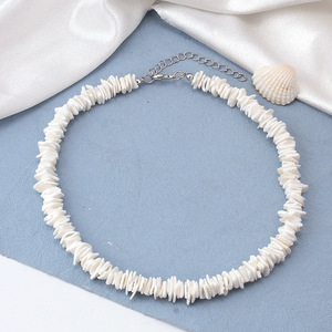Collar de Fragmentos de Concha Estilo Hawaiano, Cadena de Clavícula de Arcilla Polimérica Colorida, Joyería de Moda para Fiestas, Cuentas Blancas y Arcoíris - Product Image 4