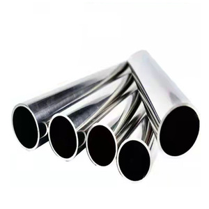 Tube décoratif en acier inoxydable finition No4 pour utilisation comme main courante - Product Image 1