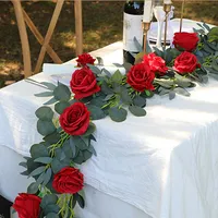 2022 nouveau produit décoration mariage Simulation Rose fleur vigne pour fête hôtel Table de danse fleurs artificielles de Table