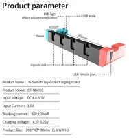 Support de charge pour manettes Joy-Con Nintendo Switch, compatible avec les modèles Switch et OLED, peut charger jusqu'à 4 manettes.