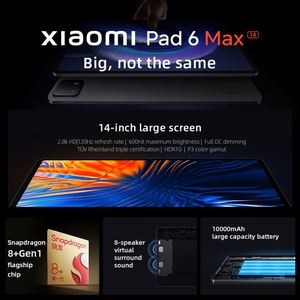 เสี่ยวหมี่ มิแพด 6 แม็กซ์ สแนปดราก้อน 8 เจนเนอเรชั่น 1 หน้าจอ 14 นิ้ว 2.8K ลำโพงสเตอริโอ 4 ตัว แบตเตอรี่ 10000mAh ชาร์จเร็ว 67W ระบบปฏิบัติการแอนดรอยด์ 13 MIUI 14 แท็บเล็ต P - Product Image 4