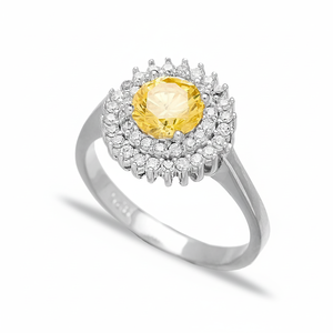 Bagues noires en Zircon jaune, bijoux pour femmes, Design turc, vente en gros, en argent Sterling 925 - Product Image 2