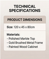 Table de manucure de luxe légère avec plateau en marbre, 3 tiroirs, structure en acier inoxydable couleur or champagne, poste de travail pour salon de manucure