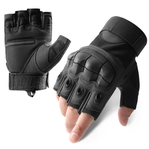 ถุงมือครึ่งนิ้วทางยุทธวิธีสีเขียว BK khaki ยางความแข็งแรงสูงทนต่อแรงกระแทกกันน้ำระบายอากาศได้ข้อมือยืดหยุ่น - Product Image 2