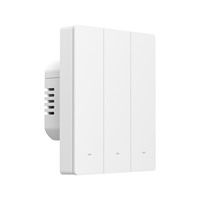 Interruptor de Pared Inteligente de 3 Botones Tipo 86 para UE/Reino Unido, IP11 Impermeable, Inalámbrico Wi-Fi/Zigbee, con Botón Pulsador y App Ewelink para Hogar Inteligente