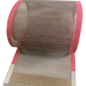 Hoge Kwaliteit Groothandel Food Grade Transportband Ptfe Gecoate Glasvezel Teflonning Mesh Riem - Product Image 1