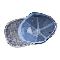 Casquettes de baseball en jean délavé avec logo personnalisé, effet délavé à l'acide, casquette souple non structurée, casquette vintage unisexe pour papa